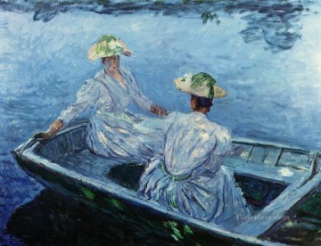 青い手漕ぎボート クロード・モネ Oil Paintings